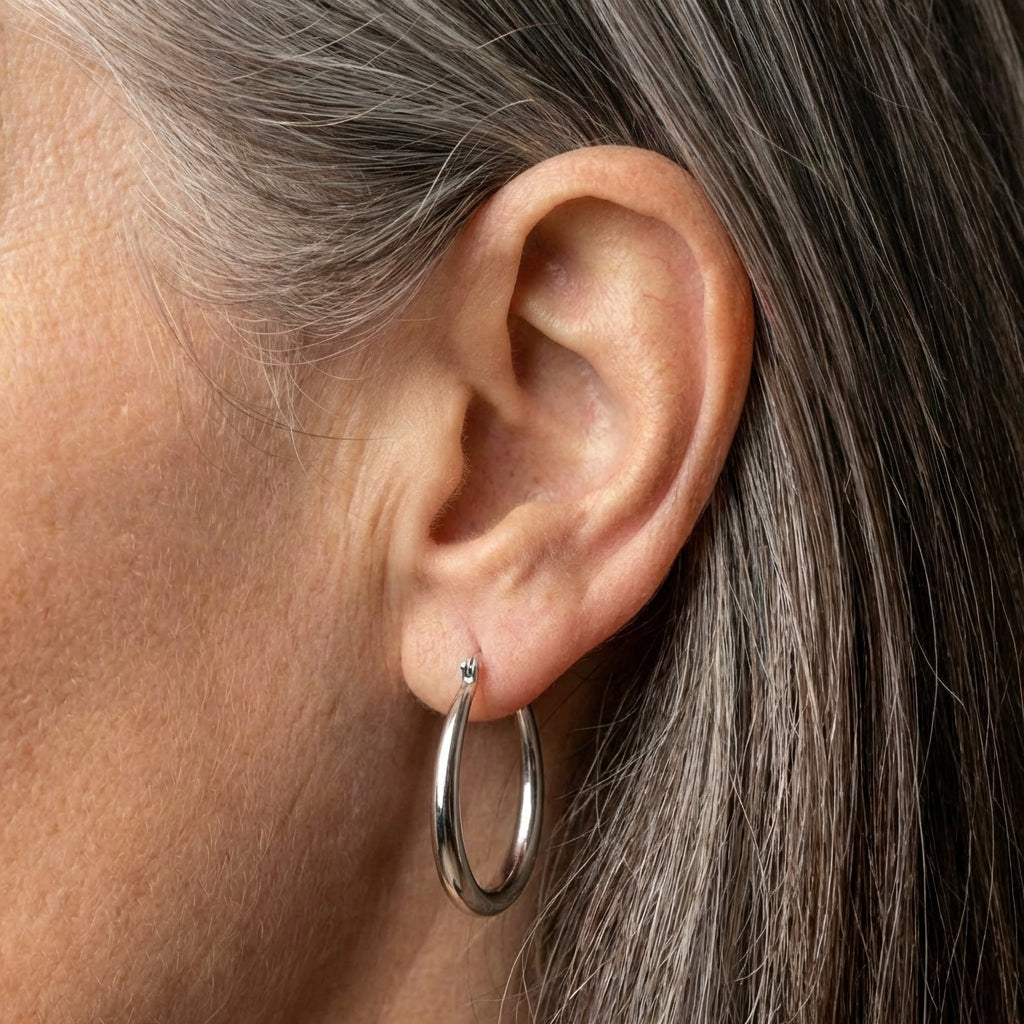 Classic Silver Hoop Earrings