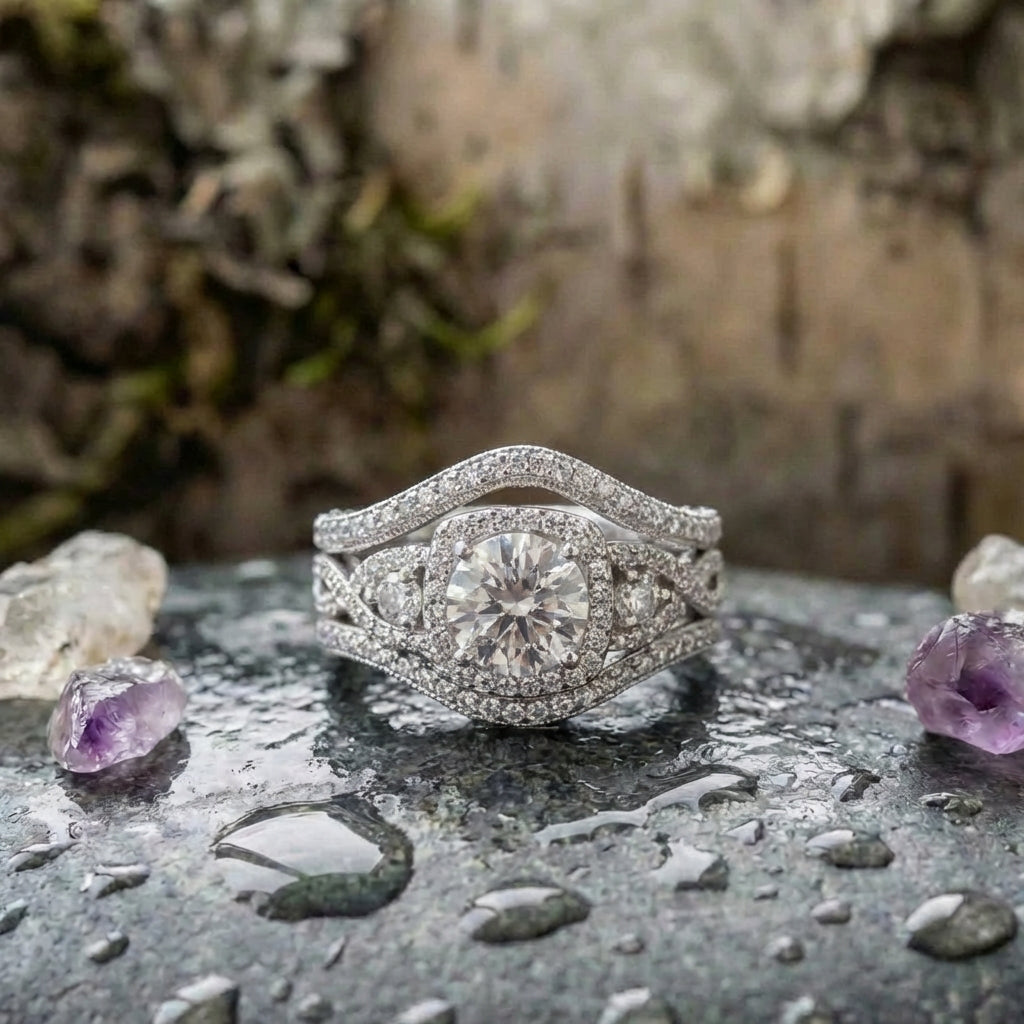 Elegant Crystal Statement Ring