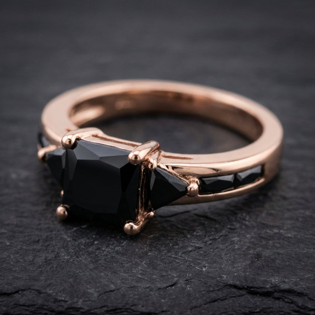 Elegant Silver Color Stone Ring