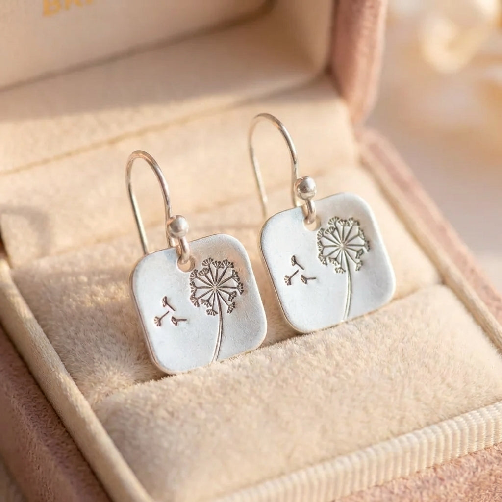 Elegant Dandelion Earrings