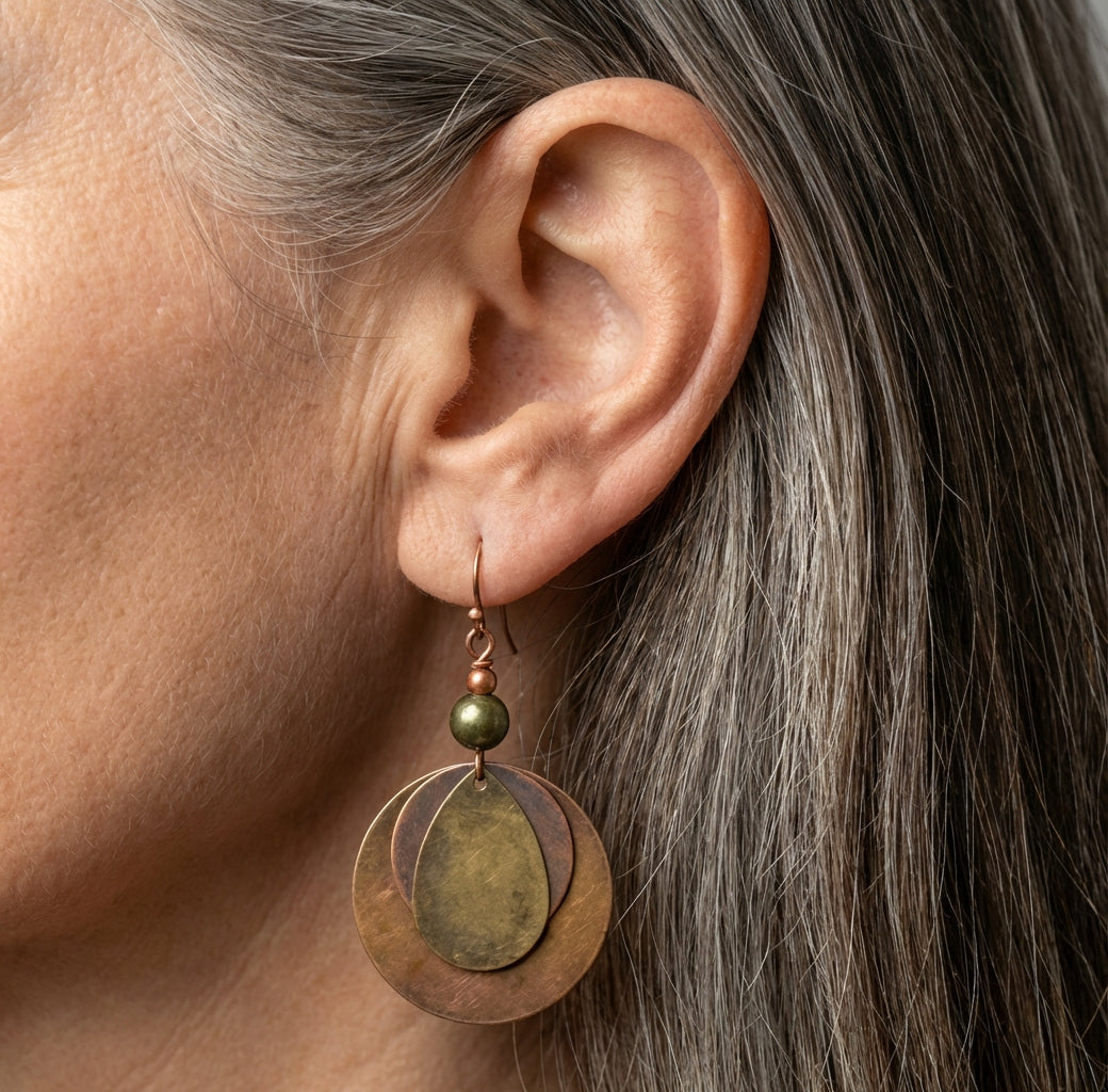 Vintage Beaded Hook Dangle Earrings