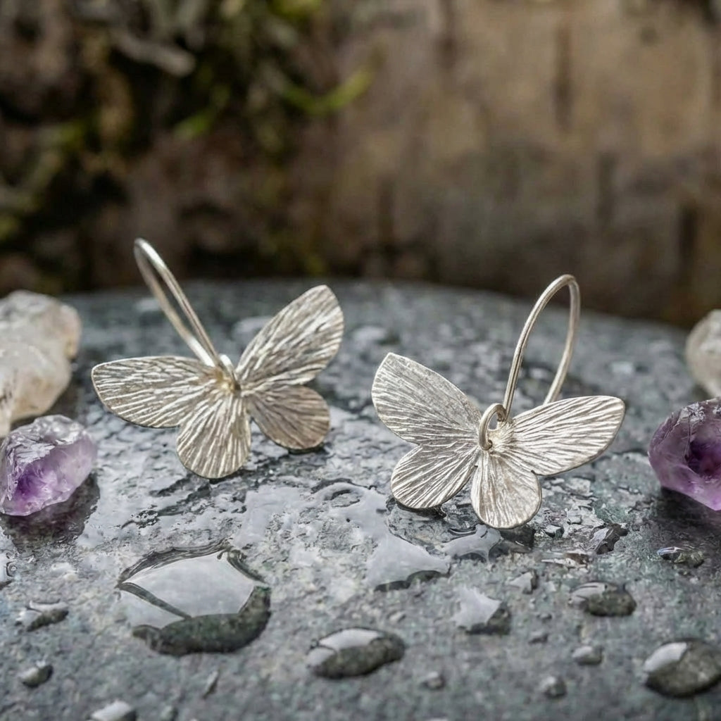 Vintage Butterfly Dangle Earrings