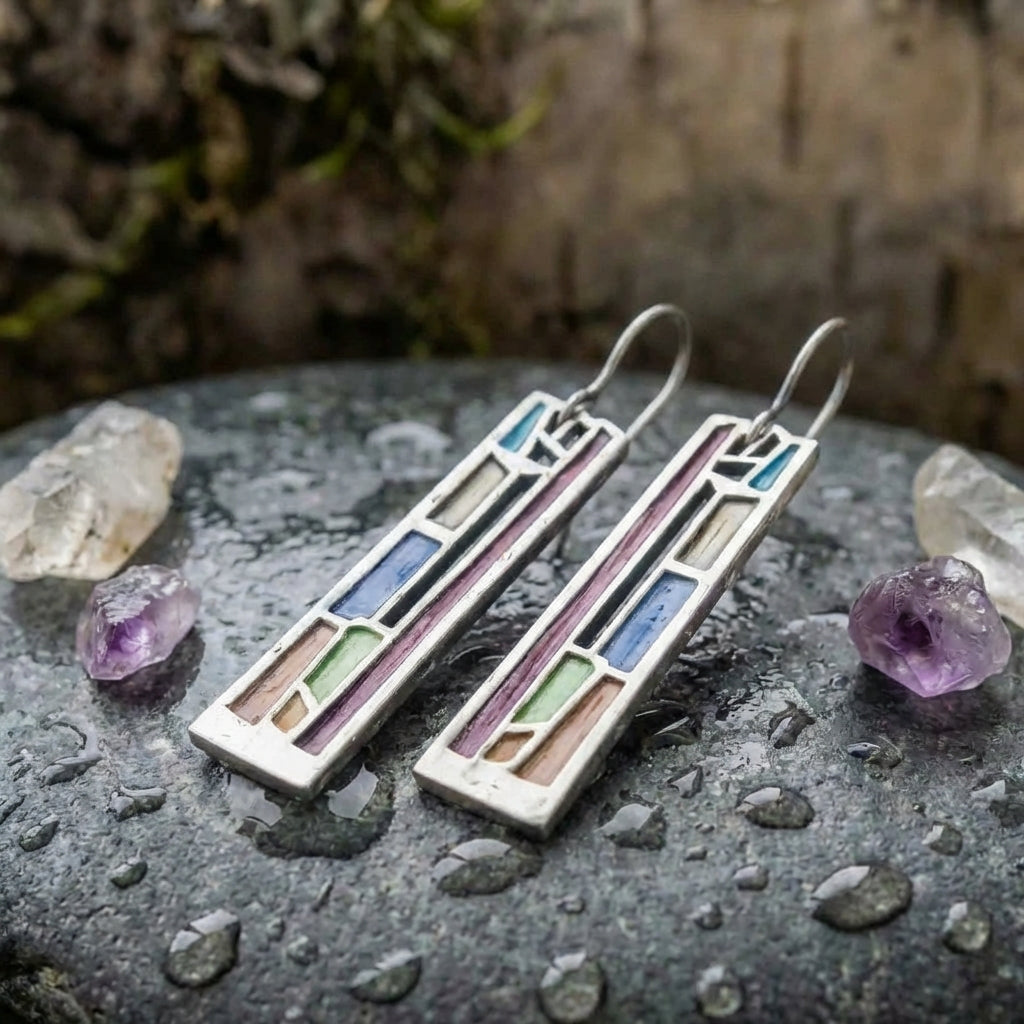 Vintage Geometric Drop Earrings