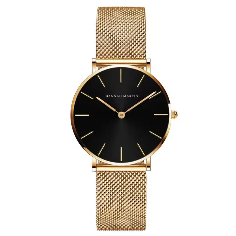 Rose Gold Wristwatch Featuring Quartz Movement