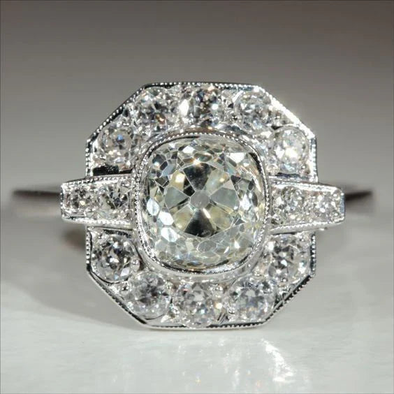 Zirconia & Silver Ring