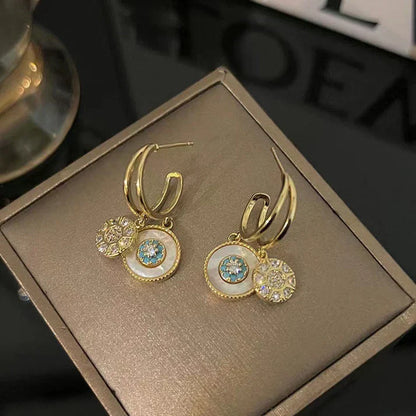 Gold Kaleidoscope Earrings Attractive